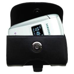 Gomadic Horizontal Leather Case with Belt Clip/Loop for the Samsung SGH-X497