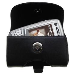 Gomadic Horizontal Leather Case with Belt Clip/Loop for the Samsung SGH-Z400