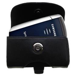 Gomadic Horizontal Leather Case with Belt Clip/Loop for the Samsung SPH-A560