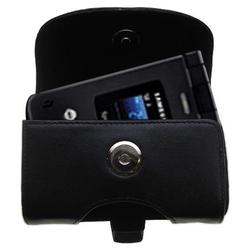 Gomadic Horizontal Leather Case with Belt Clip/Loop for the Samsung SPH-A900 / MM-A900 Blade