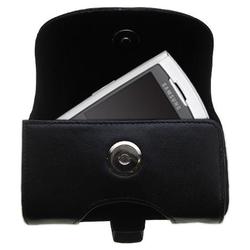 Gomadic Horizontal Leather Case with Belt Clip/Loop for the Samsung SPH-M520