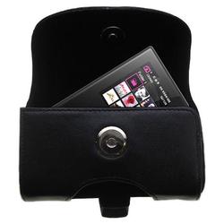 Gomadic Horizontal Leather Case with Belt Clip/Loop for the Samsung YP-S5