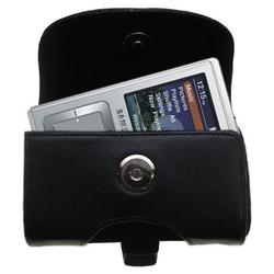 Gomadic Horizontal Leather Case with Belt Clip/Loop for the Samsung YP-Z5