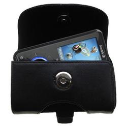 Gomadic Horizontal Leather Case with Belt Clip/Loop for the Sandisk Sansa E200