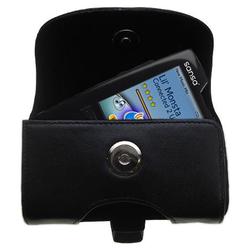 Gomadic Horizontal Leather Case with Belt Clip/Loop for the Sandisk Sansa View