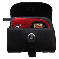 Gomadic Horizontal Leather Case with Belt Clip/Loop for the Sanyo MM-7400 / MM 7400