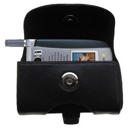 Gomadic Horizontal Leather Case with Belt Clip/Loop for the Sanyo MM-9000 (LCS-0462-01)