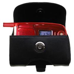 Gomadic Horizontal Leather Case with Belt Clip/Loop for the Sanyo PM-8200 / PM 8200