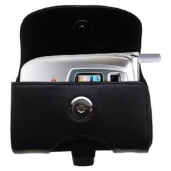Gomadic Horizontal Leather Case with Belt Clip/Loop for the Sanyo SCP-5300 / SCP 5300