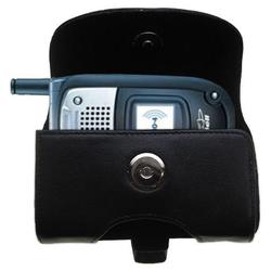 Gomadic Horizontal Leather Case with Belt Clip/Loop for the Sanyo SCP-7300 / SCP 7300