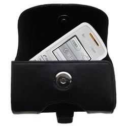 Gomadic Horizontal Leather Case with Belt Clip/Loop for the Sony Ericsson J230a