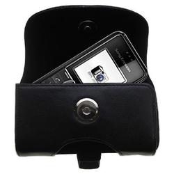 Gomadic Horizontal Leather Case with Belt Clip/Loop for the Sony Ericsson k205a