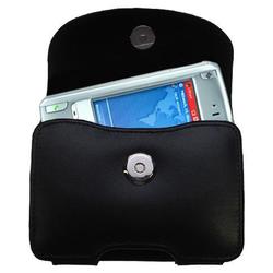 Gomadic Horizontal Leather Case with Belt Clip/Loop for the Vodaphone VPA Compact II