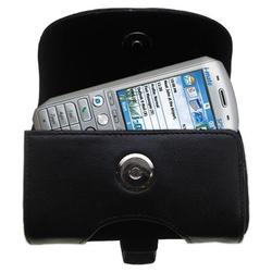 Gomadic Horizontal Leather Case with Belt Clip/Loop for the i-Mate SP5m Music