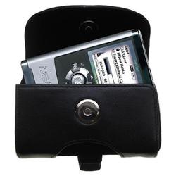 Gomadic Horizontal Leather Case with Belt Clip/Loop for the iRiver iHP-120