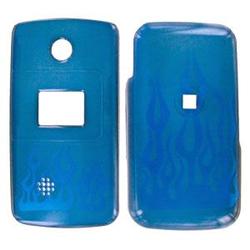 Wireless Emporium, Inc. LG AX275/AX-275 Trans. Blue Flames Snap-On Protector Case Faceplate
