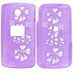 Wireless Emporium, Inc. LG AX275/AX-275 Trans. Purple Hawaii Snap-On Protector Case Faceplate