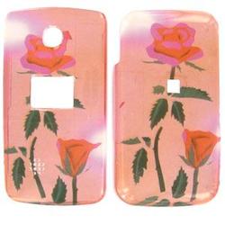 Wireless Emporium, Inc. LG AX275/AX-275 Trans. Red Rose Snap-On Protector Case Faceplate