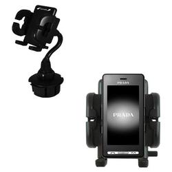 Gomadic LG KE850 Prada Car Cup Holder - Brand