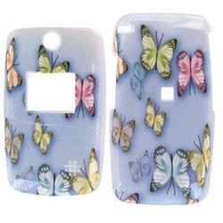 Wireless Emporium, Inc. LG VX5400 Light Blue Butterflies Snap-On Protector Case