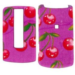 Wireless Emporium, Inc. LG VX8700 Textured Hot Pink w/Cherries Snap-On Protector Case