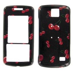 Wireless Emporium, Inc. LG Venus VX8800 Black w/Cherries Snap-On Protector Case Faceplate