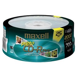 Maxell 48x CD-R Media - 700MB - 120mm Standard - 25 Pack Spindle