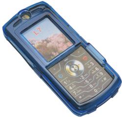 Image Accessories Motorola L7 SLVR Crystal Case (Clear Blue) w/ Clip - Image Brand