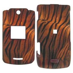 Wireless Emporium, Inc. Motorola W490/W510/W5 Rubberized Dark Tiger Skin Snap-On Protector Case Faceplate