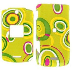 Wireless Emporium, Inc. Motorola W490/W510/W5 Textured Green Circles Snap-On Protector Case Faceplate