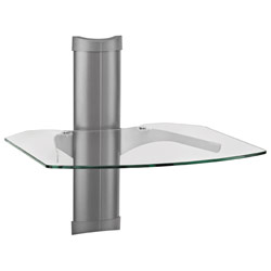 OmniMount Tria 1 Series 1-Shelf Wall System - Platinum with Clear Glass