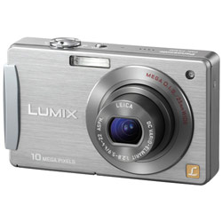 Panasonic Digi Cams Panasonic DMC-FX500S Lumix 10 Megapixel Compact Digital Camera with 3 Touch-Screen LCD, 25mm Wide-Angle Lens, 5x Optical Zoom, and HD Output - Silver