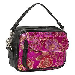 Mango Tango Pink Brocade Camera Bag