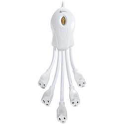 POWER SENTRY Power Sentry 5 Outlet Power Squid Power Multiplier (White)