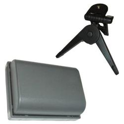HQRP Premium Battery for Canon Optura 50, 30, 40, 500 Camcorder + Black Mini Tabletop Tripod