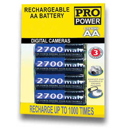 Accessory Power Premium High Capacity AA 2700 mAh Rechargeable Ni-MH Battery 4-Pack - Brand