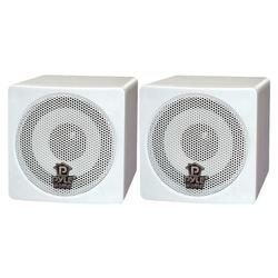 PylePro 3'' 100 Watt Mini Cube Speaker In White