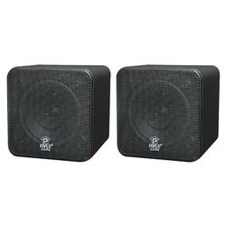 PylePro 4'' 200 Watt Mini Cube Speaker In Black