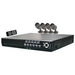DIGITAL PERIPHERAL SOLUTIONS Q-See QSD004C4-250 4 Channel MJPEG DVR with USB 2.0 Port, 4 Cameras, 250GB SATA Hard Drive