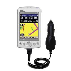 Gomadic Rapid Car / Auto Charger for the Garmin iQue M3 - Brand w/ TipExchange Technology