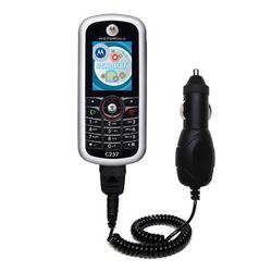 Gomadic Rapid Car / Auto Charger for the Motorola C257 - Brand w/ TipExchange Technology