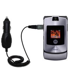 Gomadic Rapid Car / Auto Charger for the Motorola RAZR V3i - Brand w/ TipExchange Technology