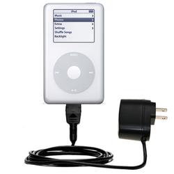 Gomadic Rapid Wall / AC Charger for the Apple iPod 4G 20GB - Brand w/ TipExchange Technology
