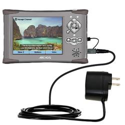 Gomadic Rapid Wall / AC Charger for the Archos AV400 - Brand w/ TipExchange Technology