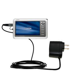 Gomadic Rapid Wall / AC Charger for the Cowon iAudio A2 - Brand w/ TipExchange Technology