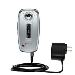 Gomadic Rapid Wall / AC Charger for the Kyocera K322 - Brand w/ TipExchange Technology