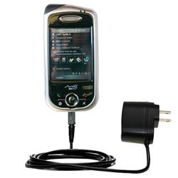 Gomadic Rapid Wall / AC Charger for the Mio Technology A701 - Brand w/ TipExchange Technology