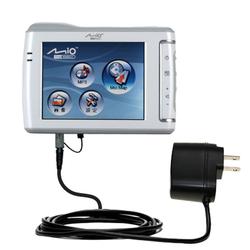 Gomadic Rapid Wall / AC Charger for the Mio Technology C310 - Brand w/ TipExchange Technology