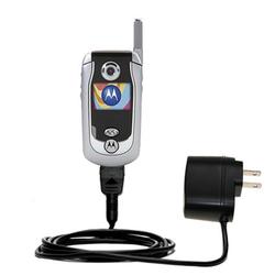 Gomadic Rapid Wall / AC Charger for the Motorola A840 - Brand w/ TipExchange Technology