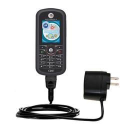 Gomadic Rapid Wall / AC Charger for the Motorola C261 - Brand w/ TipExchange Technology